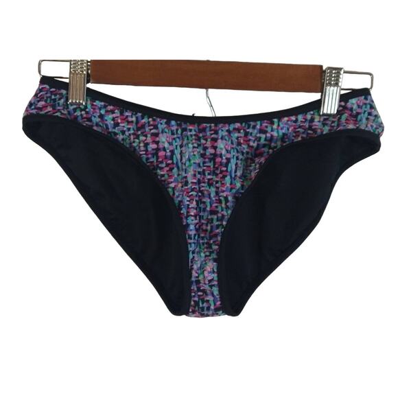 F Fabletics Bajan Bikini Bottom NWT Womens Size XS Compression Black Blue Pink - Picture 1 of 4